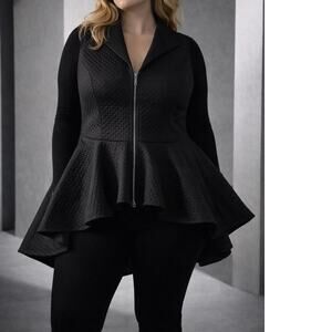 Eien USA Size 3XL Quilted Peplum Vest Avant Garde Bodice Layering Statement Top